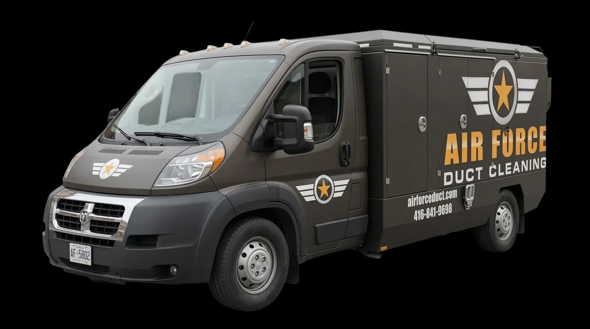 Air Force Shield duct cleaning service van