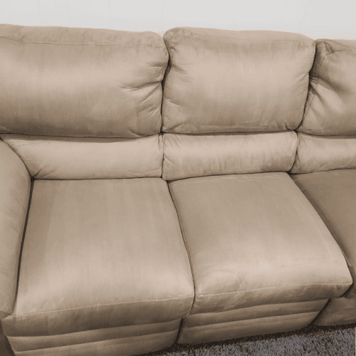 The same loveseat clean after treatment